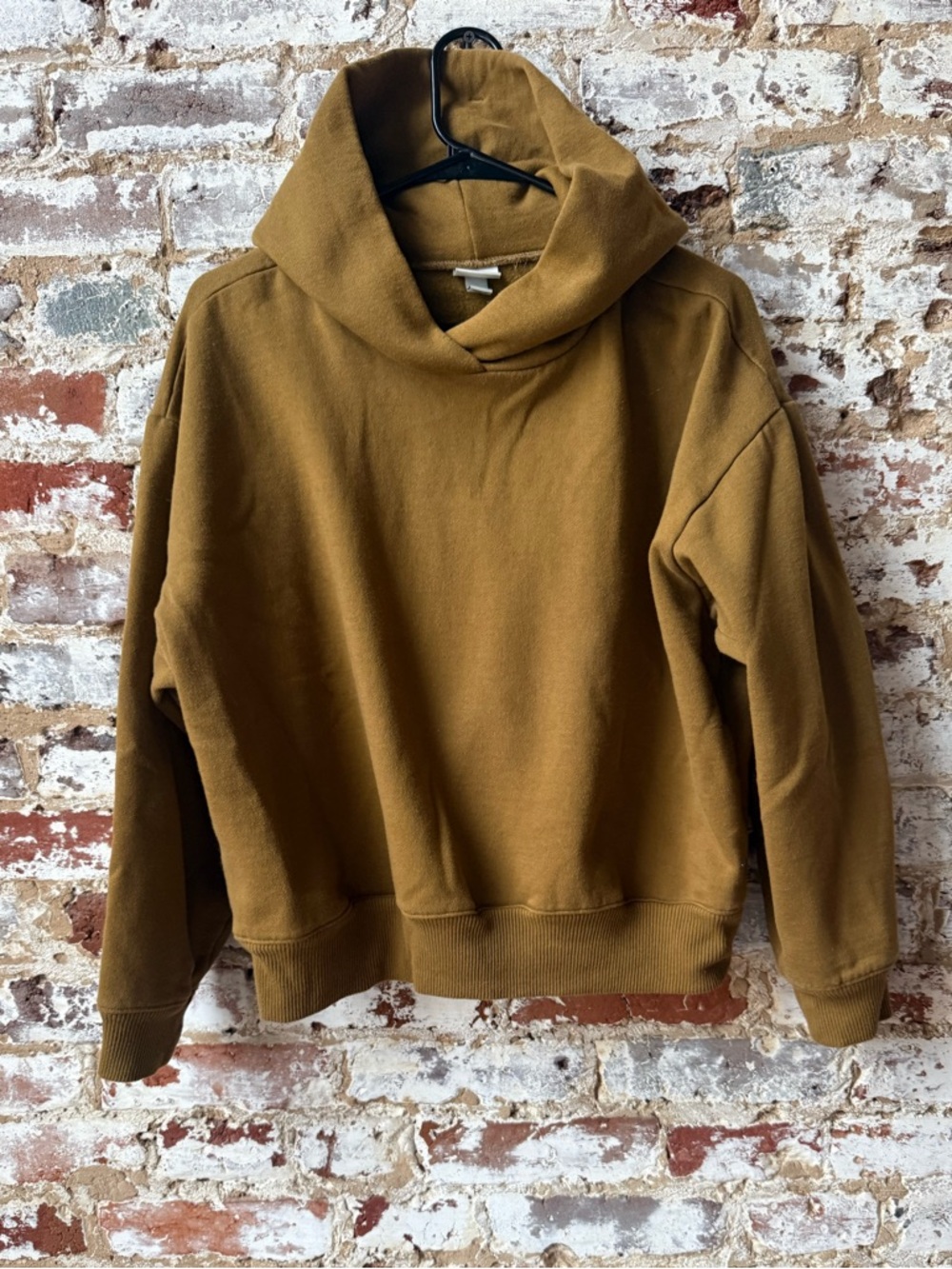 Cropped Mustard Hoodie Sweatshirt